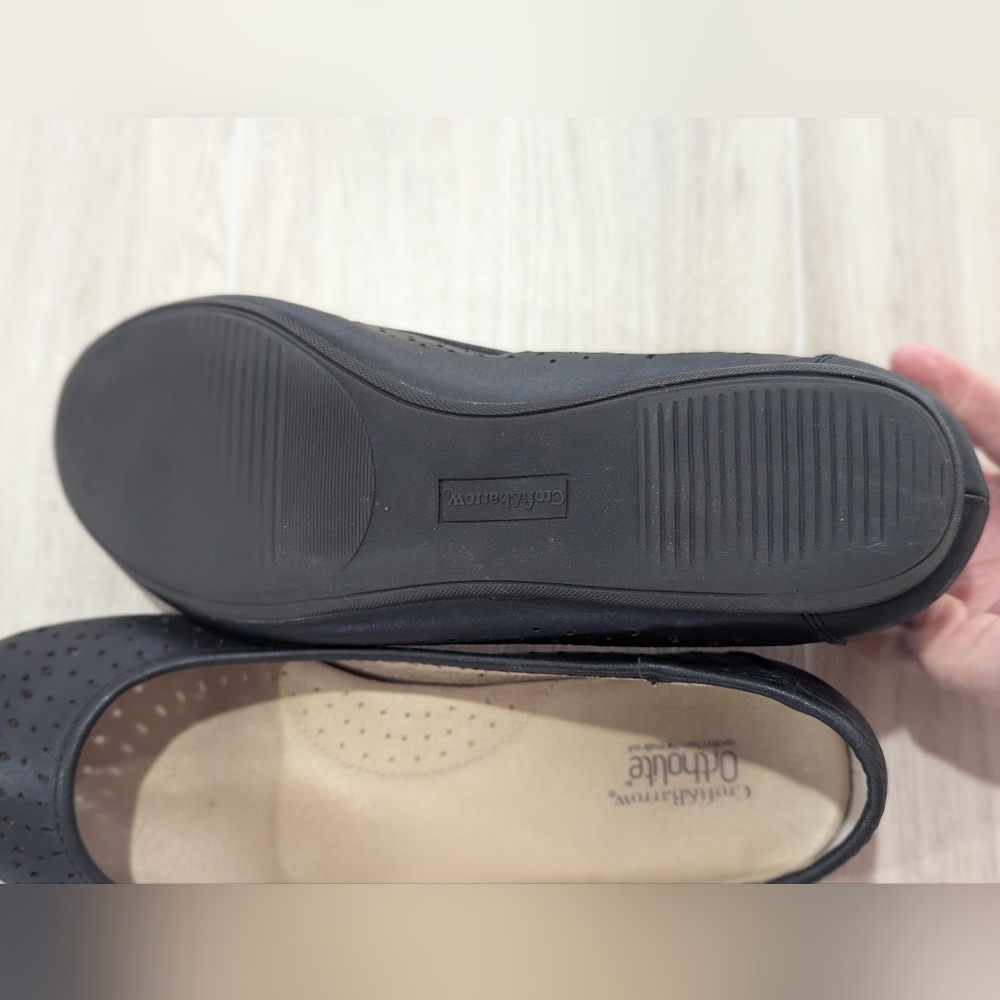 Croft & Barrow Ortholite Laser Cutouts Black Flats Sz 10 *EUC - Picture 8 of 11